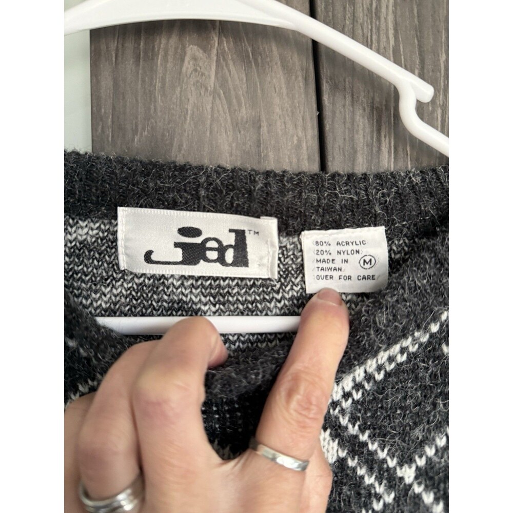 Jed Sweater Cardigan Vintage 80s Cozy Grandpa Style men’s Medium